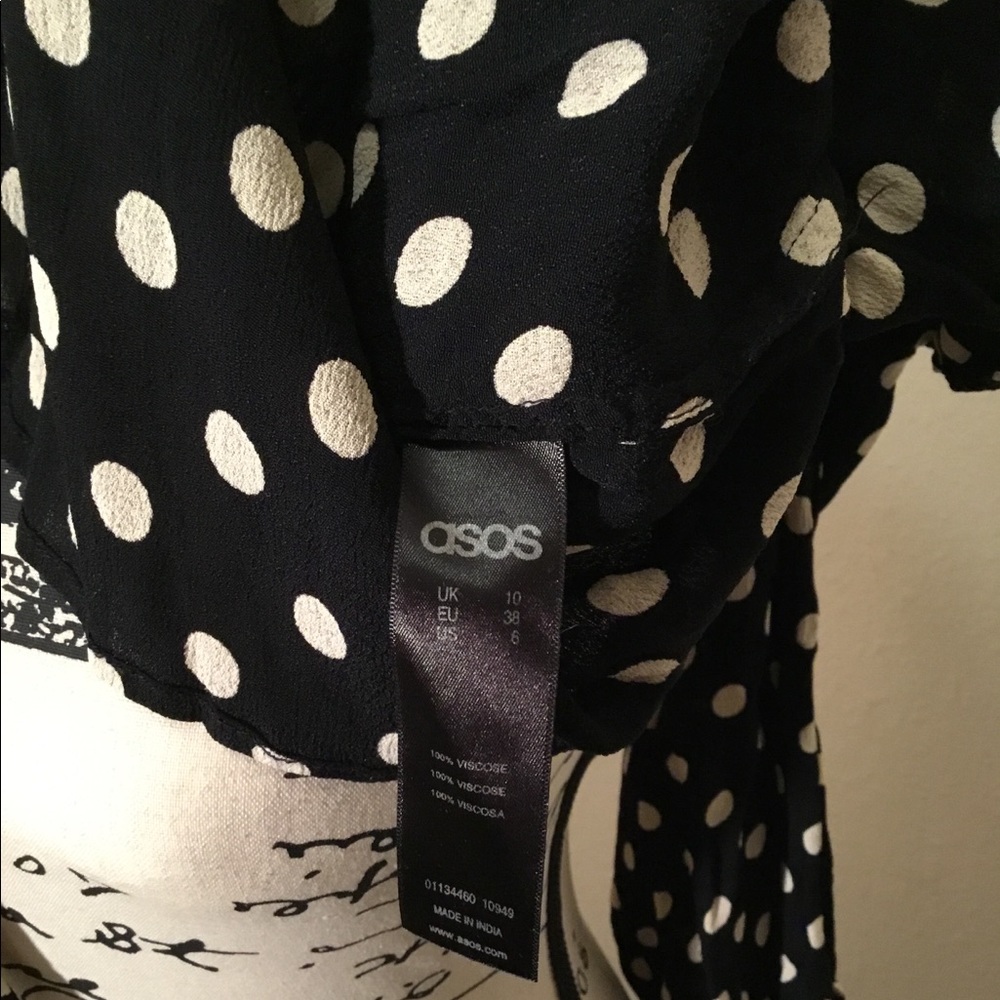 Polka Dot Button Down Blouse - Picture 6 of 6